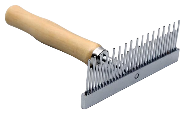 Расческа-грабли Пижон Wood, зубья разной длины, деревянная ручка, 12,5х9,5 см