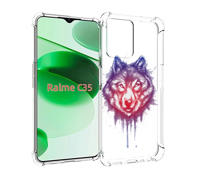 

Чехол MyPads пушистый волк для Realme C35 / Narzo 50A Prime, Прозрачный, Tocco