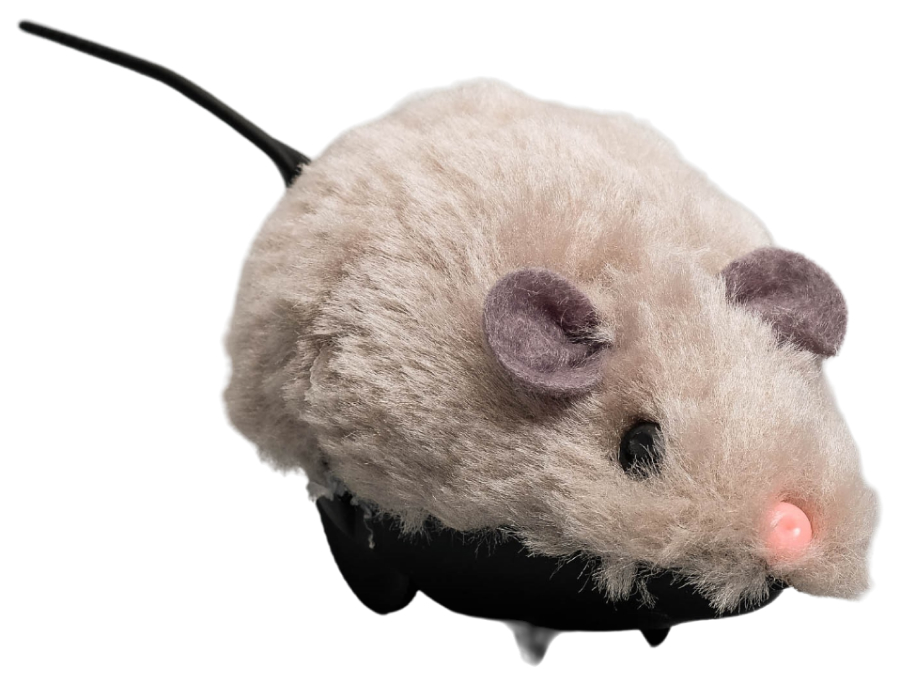 Игрушка для кошек Пижон Мышь заводная меховая серая 8,5 см