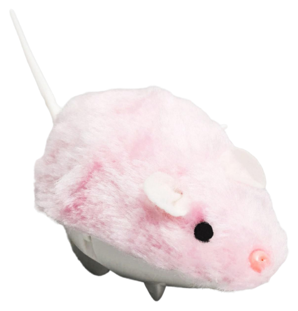 Игрушка для кошек Пижон Мышь заводная меховая розовая 8,5 см