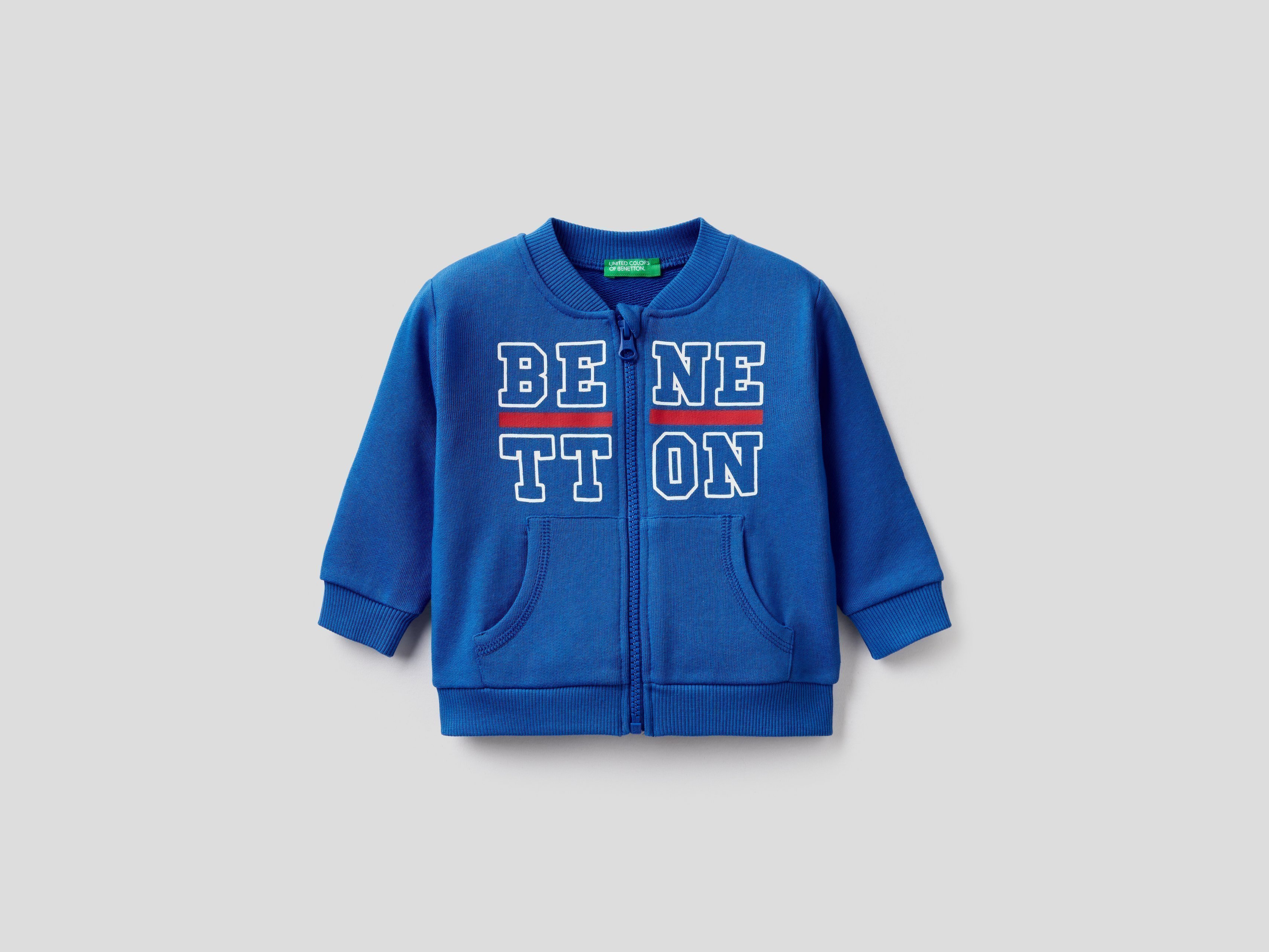 фото Толстовка для мальчиков benetton цв. синий р.80 united colors of benetton