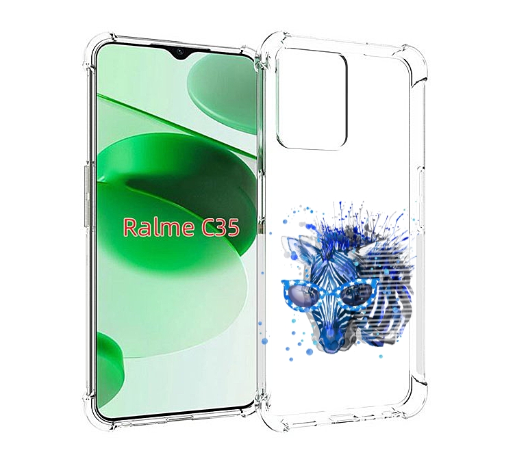 

Чехол MyPads расплывчатая зебра для Realme C35 / Narzo 50A Prime, Прозрачный, Tocco