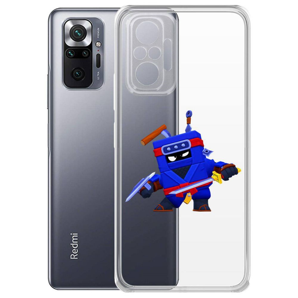 Чехол-накладка Brawl Stars-Ниндзя Эш для Xiaomi Redmi Note 10 Pro