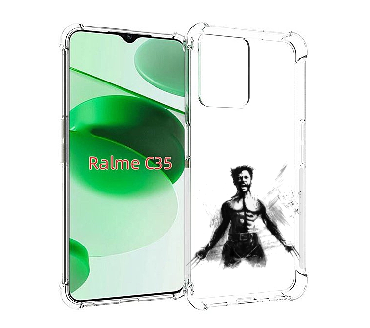 

Чехол MyPads росомаха для Realme C35 / Narzo 50A Prime, Прозрачный, Tocco