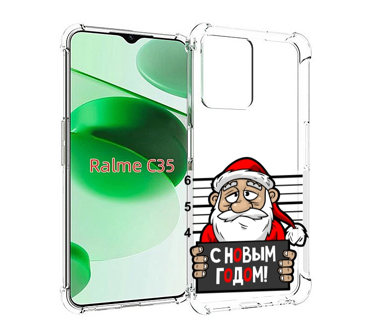 

Чехол MyPads ДМ с новым годом заключенный для Realme C35 / Narzo 50A Prime, Прозрачный, Tocco