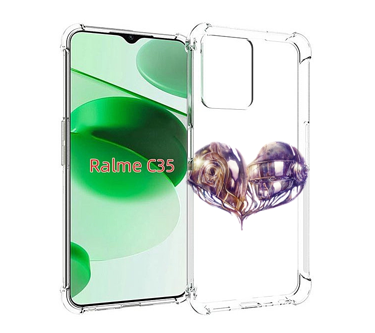 

Чехол MyPads сердце абстракция для Realme C35 / Narzo 50A Prime, Прозрачный, Tocco