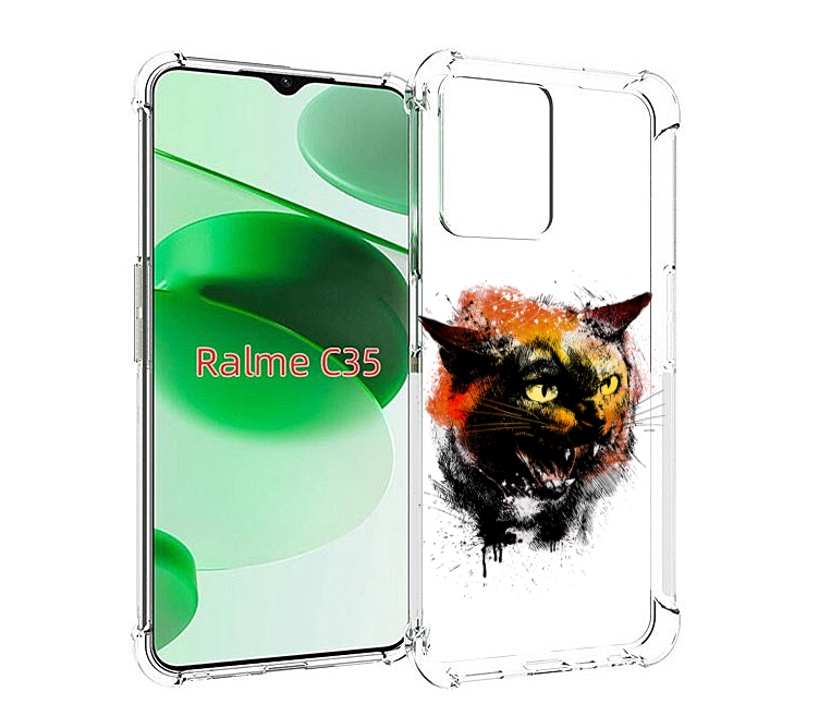 

Чехол MyPads сиамский кот для Realme C35 / Narzo 50A Prime, Прозрачный, Tocco