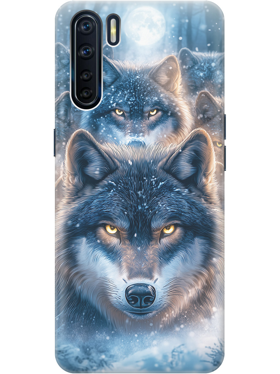 

Силиконовый чехол на OPPO A91 / Reno3 с принтом "Стая волков", Прозрачный;голубой;синий;черный, 726148813