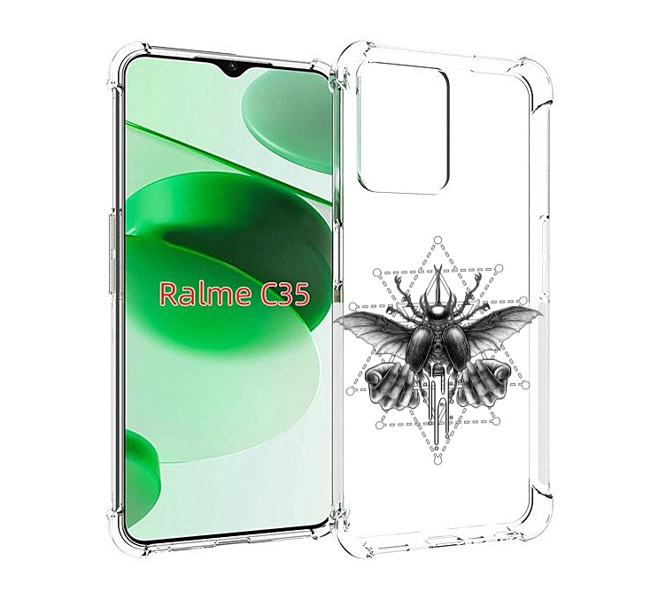 

Чехол MyPads скарабей для Realme C35 / Narzo 50A Prime, Прозрачный, Tocco