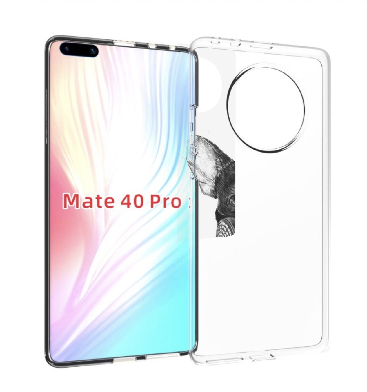 

Чехол MyPads Французский бульдог для Huawei Mate 40 Pro (NOH-NX9), Прозрачный, Tocco
