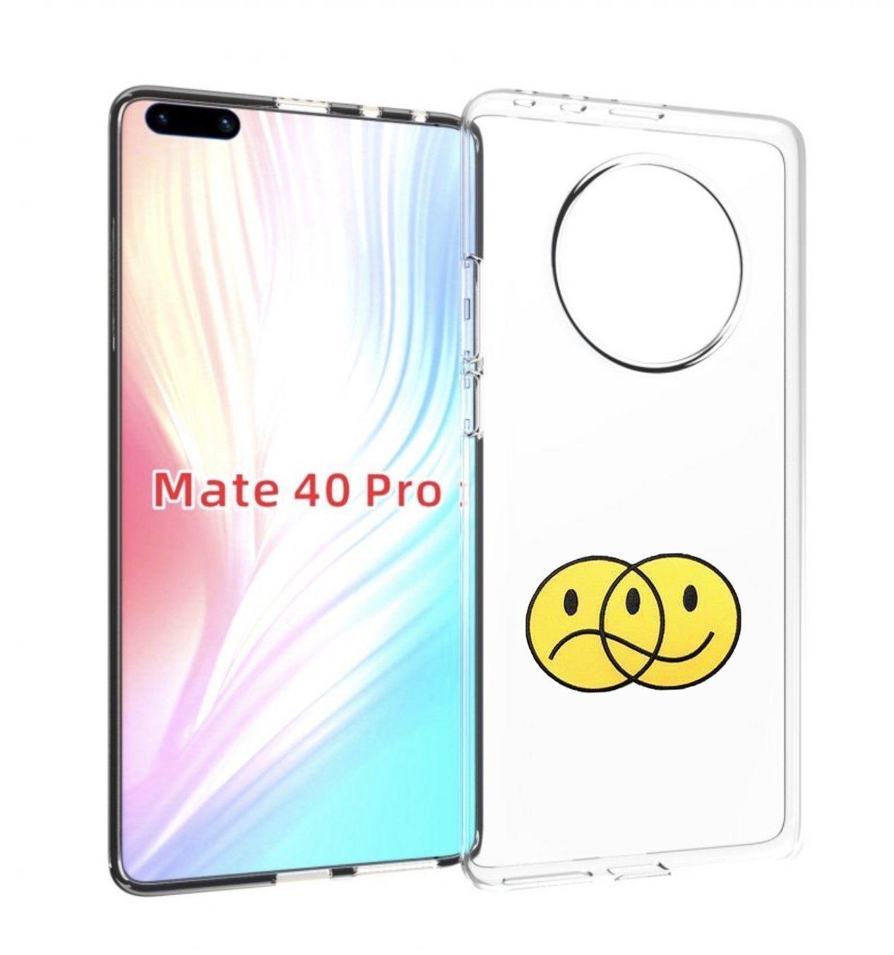 

Чехол MyPads Хиппи для Huawei Mate 40 Pro (NOH-NX9), Прозрачный, Tocco