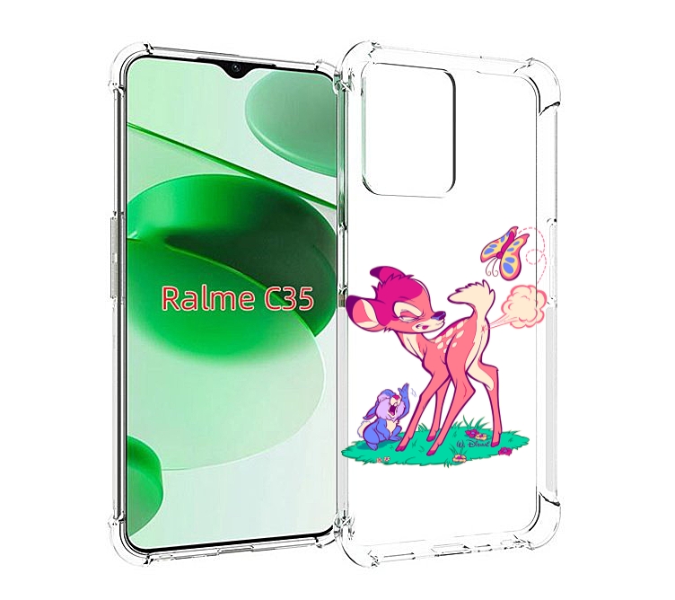 

Чехол MyPads смешной олененок для Realme C35 / Narzo 50A Prime, Прозрачный, Tocco