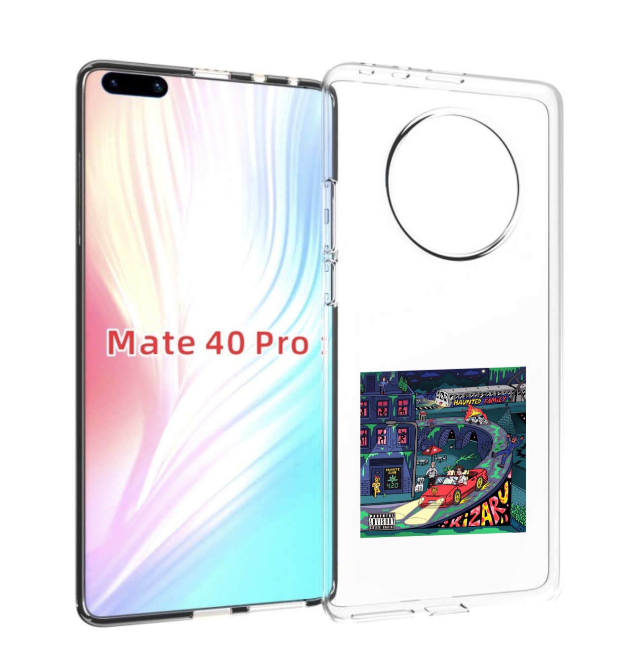 

Чехол MyPads Яд (альбом Kizaru) для Huawei Mate 40 Pro (NOH-NX9), Прозрачный, Tocco