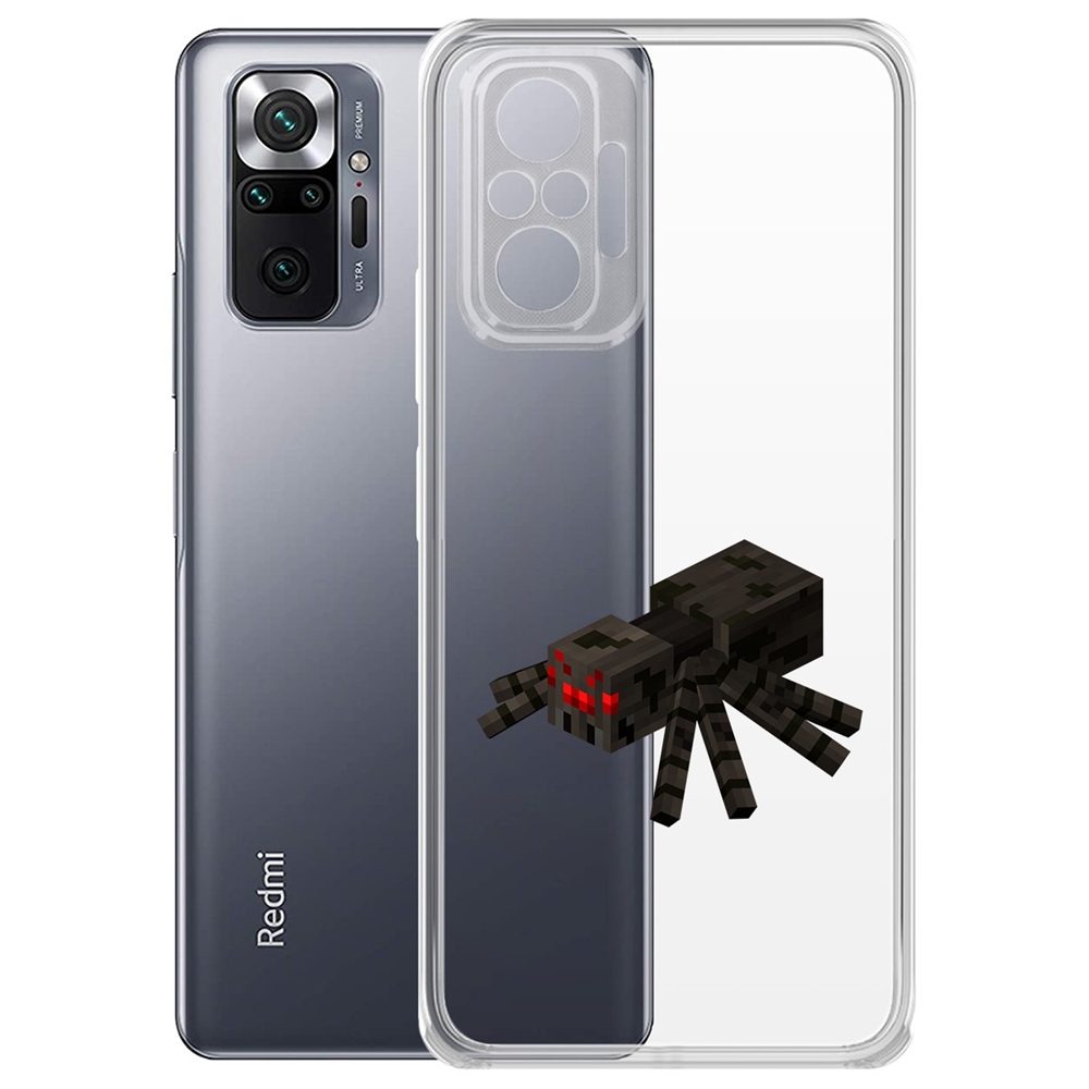 Чехол-накладка Minecraft-Паук для Xiaomi Redmi Note 10 Pro