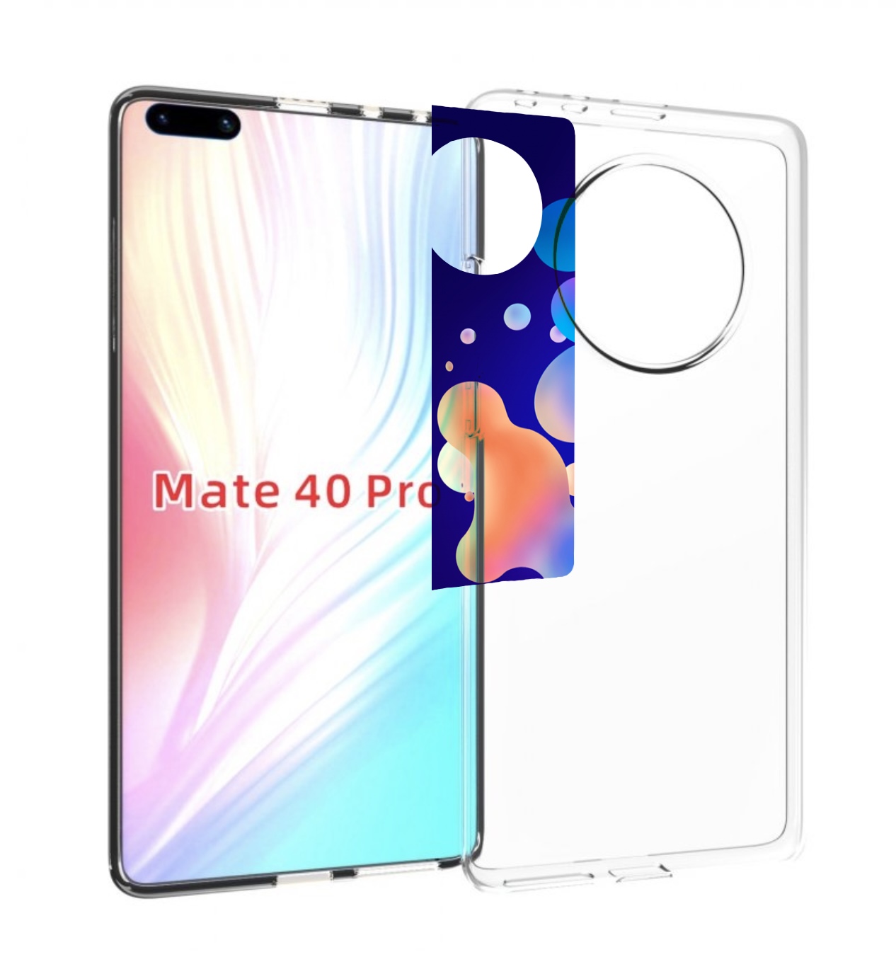

Чехол MyPads абстрактные-пузырьки для Huawei Mate 40 Pro (NOH-NX9), Прозрачный, Tocco