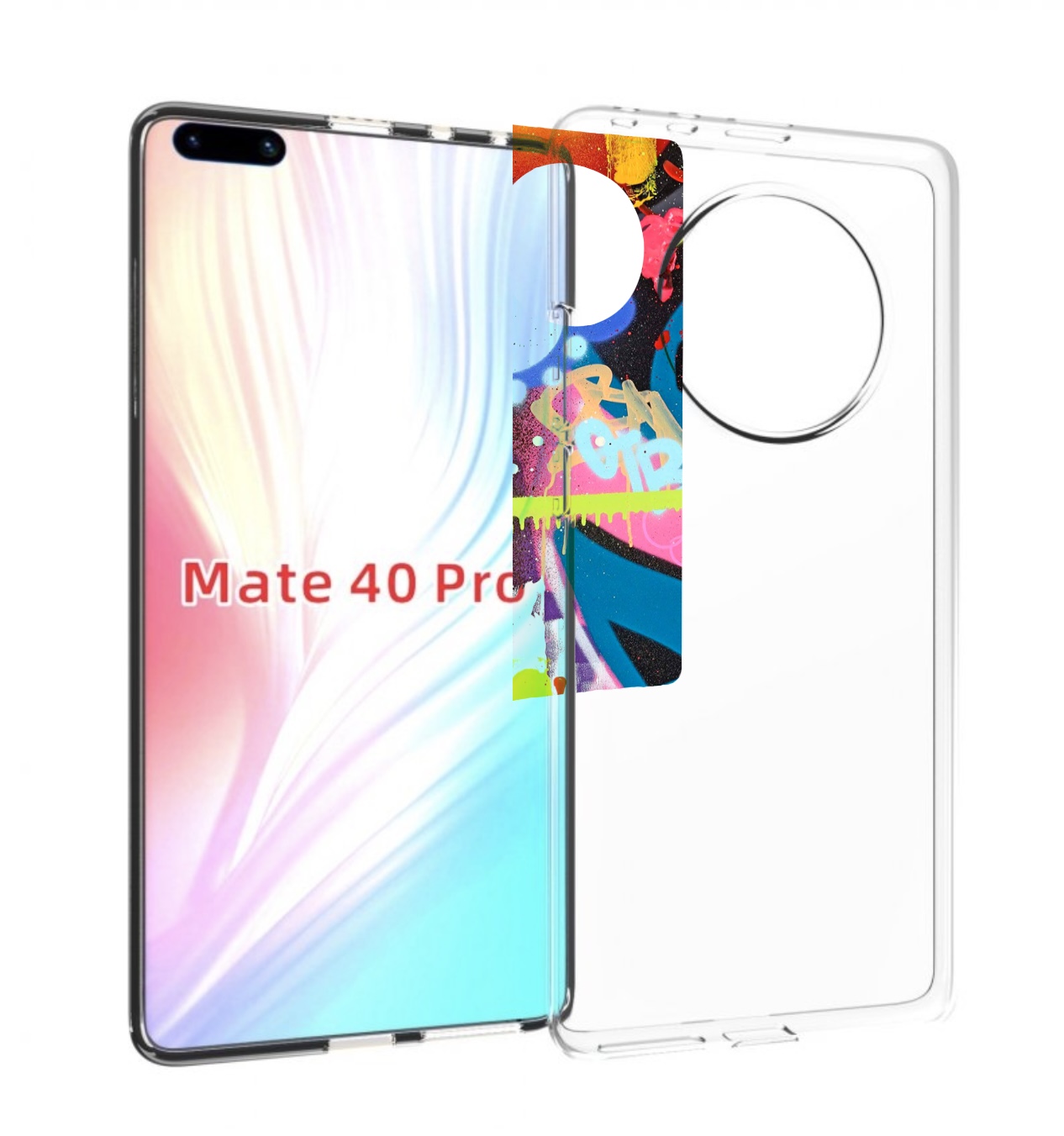 

Чехол MyPads абстракция-графити для Huawei Mate 40 Pro (NOH-NX9), Прозрачный, Tocco