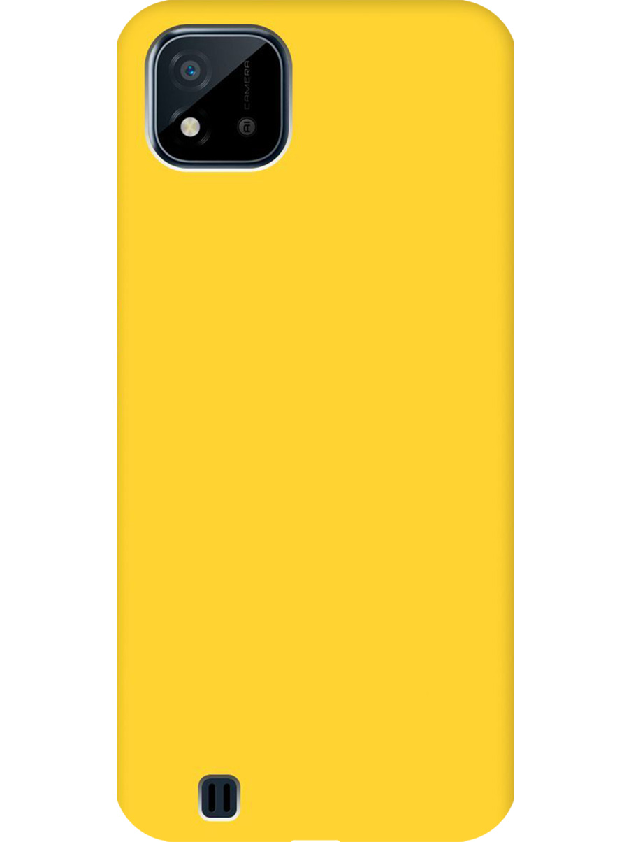 

Силиконовый чехол на Realme C20/C11 (2021) матовый желтый, 726147421