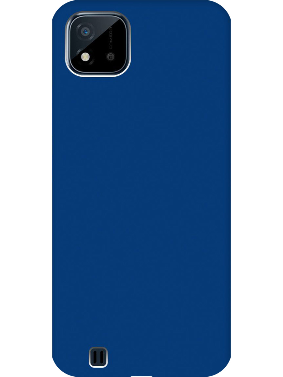 

Силиконовый чехол на Realme C20/C11 (2021) матовый синий, 726147413