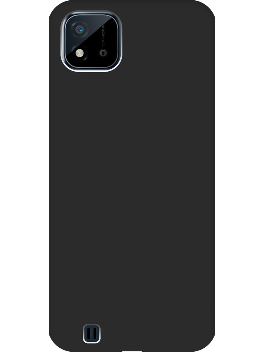 

Силиконовый чехол на Realme C20/C11 (2021) матовый черный, 726147413