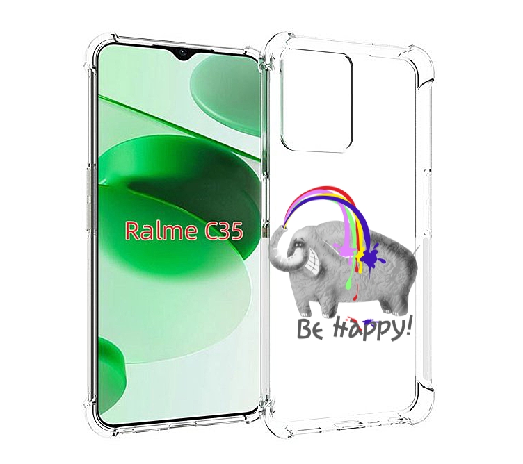 

Чехол MyPads счастливый слон для Realme C35 / Narzo 50A Prime, Прозрачный, Tocco