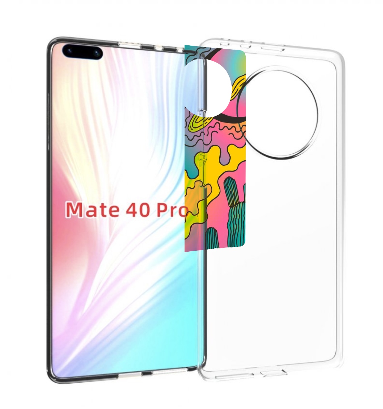 

Чехол MyPads акварельные рисунки для Huawei Mate 40 Pro (NOH-NX9), Прозрачный, Tocco