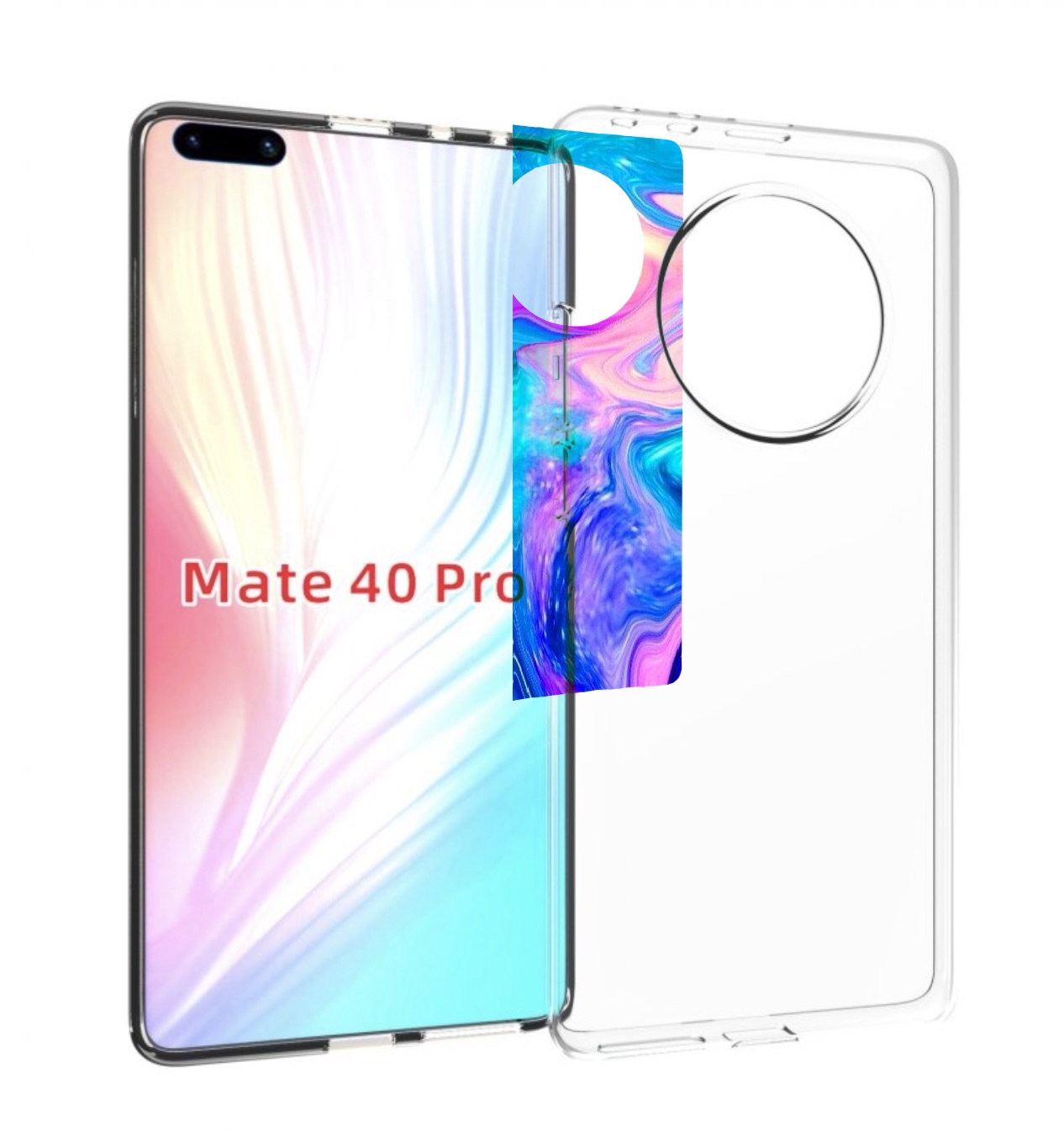 

Чехол MyPads акварельные-краски для Huawei Mate 40 Pro (NOH-NX9), Прозрачный, Tocco