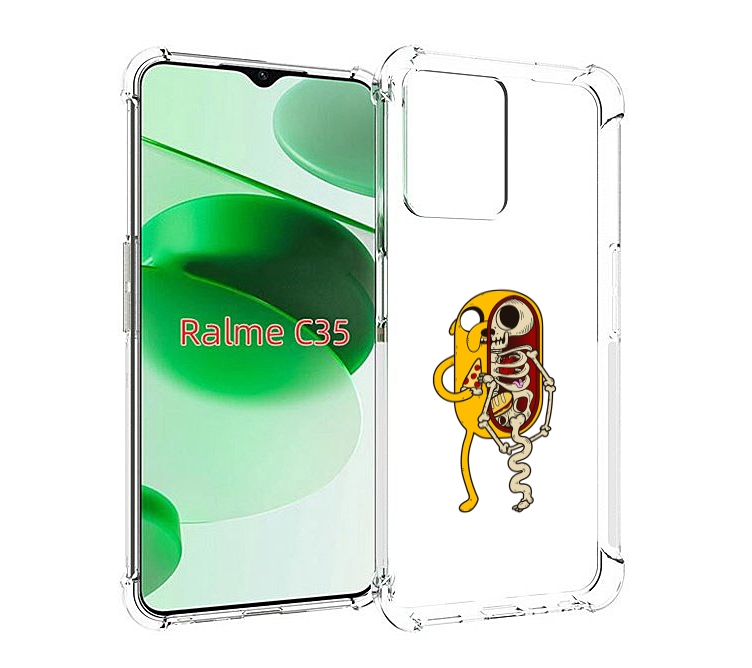 

Чехол MyPads Джейк скелет для Realme C35 / Narzo 50A Prime, Прозрачный, Tocco
