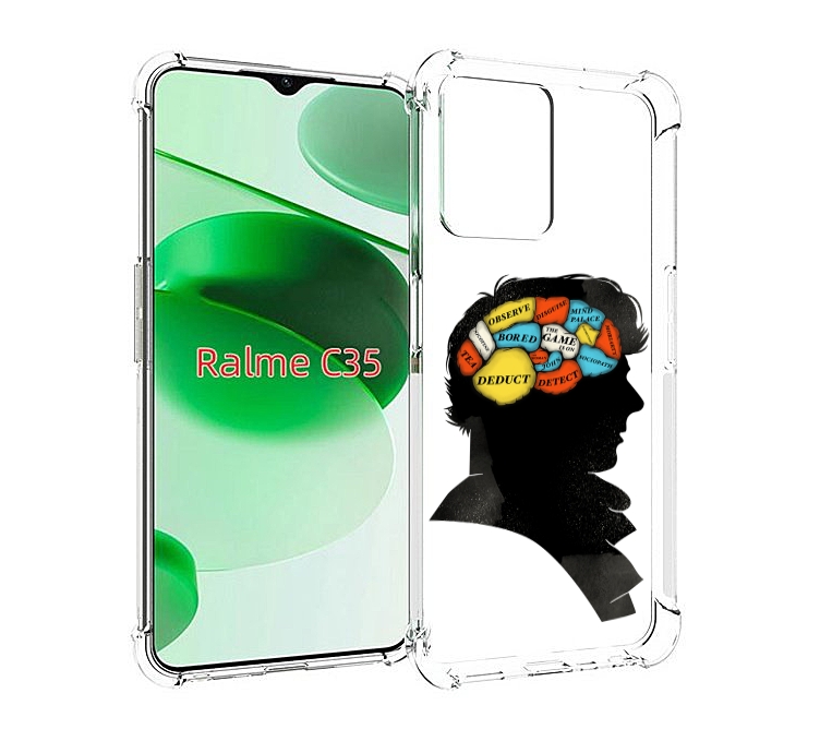 

Чехол MyPads темный рисунок для Realme C35 / Narzo 50A Prime, Прозрачный, Tocco