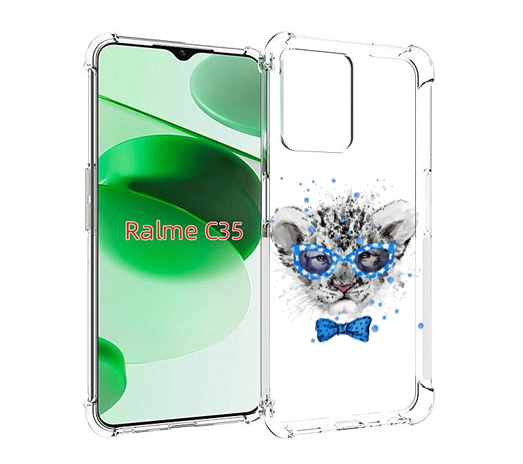 

Чехол MyPads тигренок с бабочкой для Realme C35 / Narzo 50A Prime, Прозрачный, Tocco