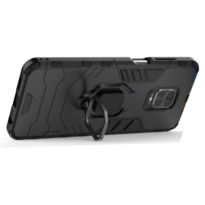 фото Чехол с кольцом panther case для xiaomi redmi note 9 pro / 9 pro max / note 9s black panther