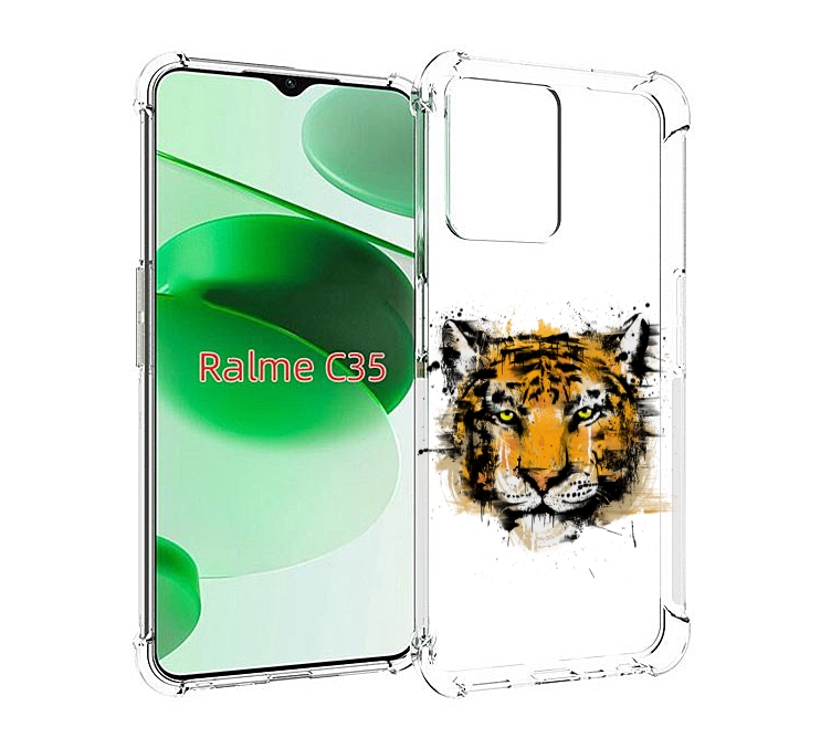 

Чехол MyPads тигруля для Realme C35 / Narzo 50A Prime, Прозрачный, Tocco