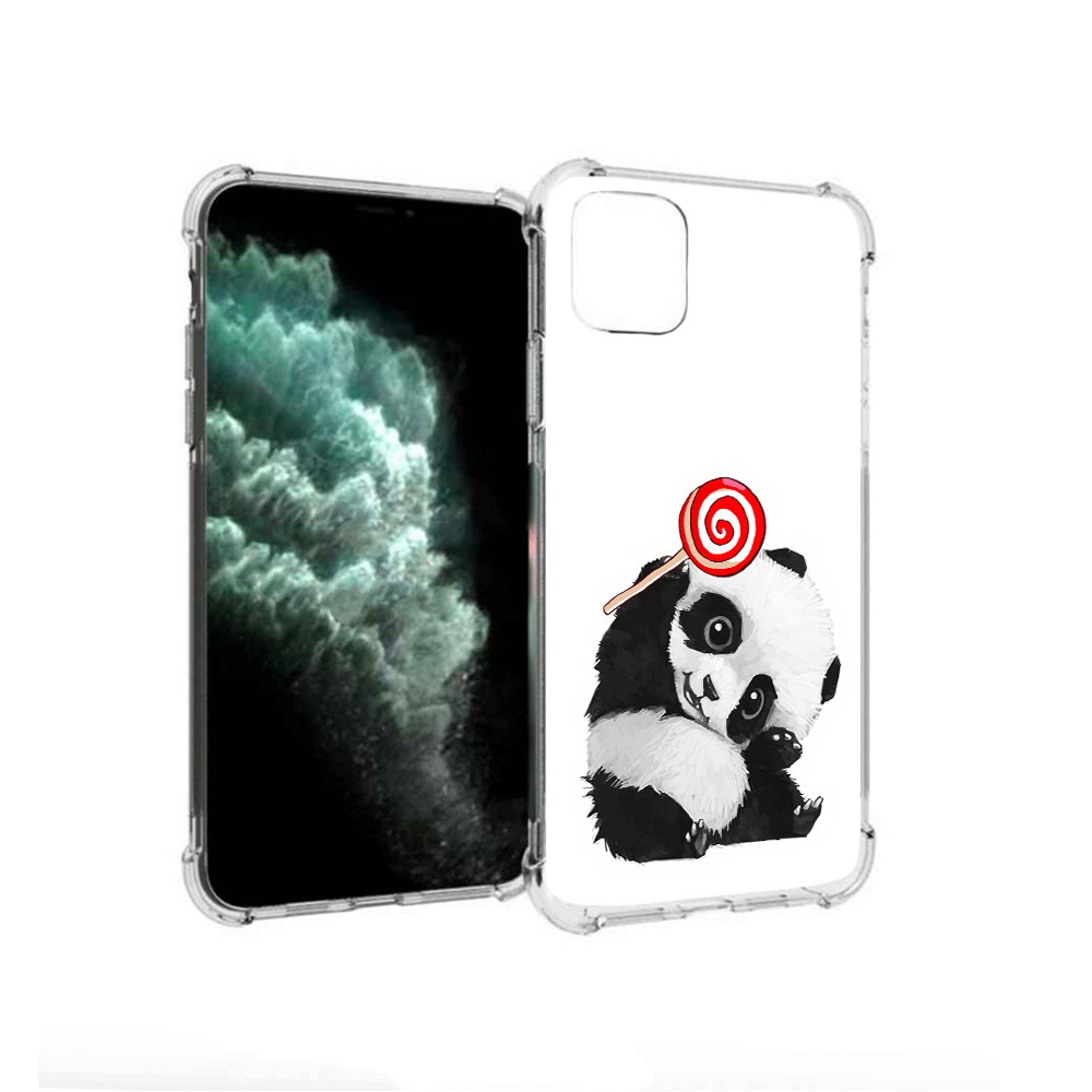 

Чехол MyPads Tocco для Apple iPhone 11 Pro Max панда с леденцом (PT142698.615.534), Прозрачный, Tocco