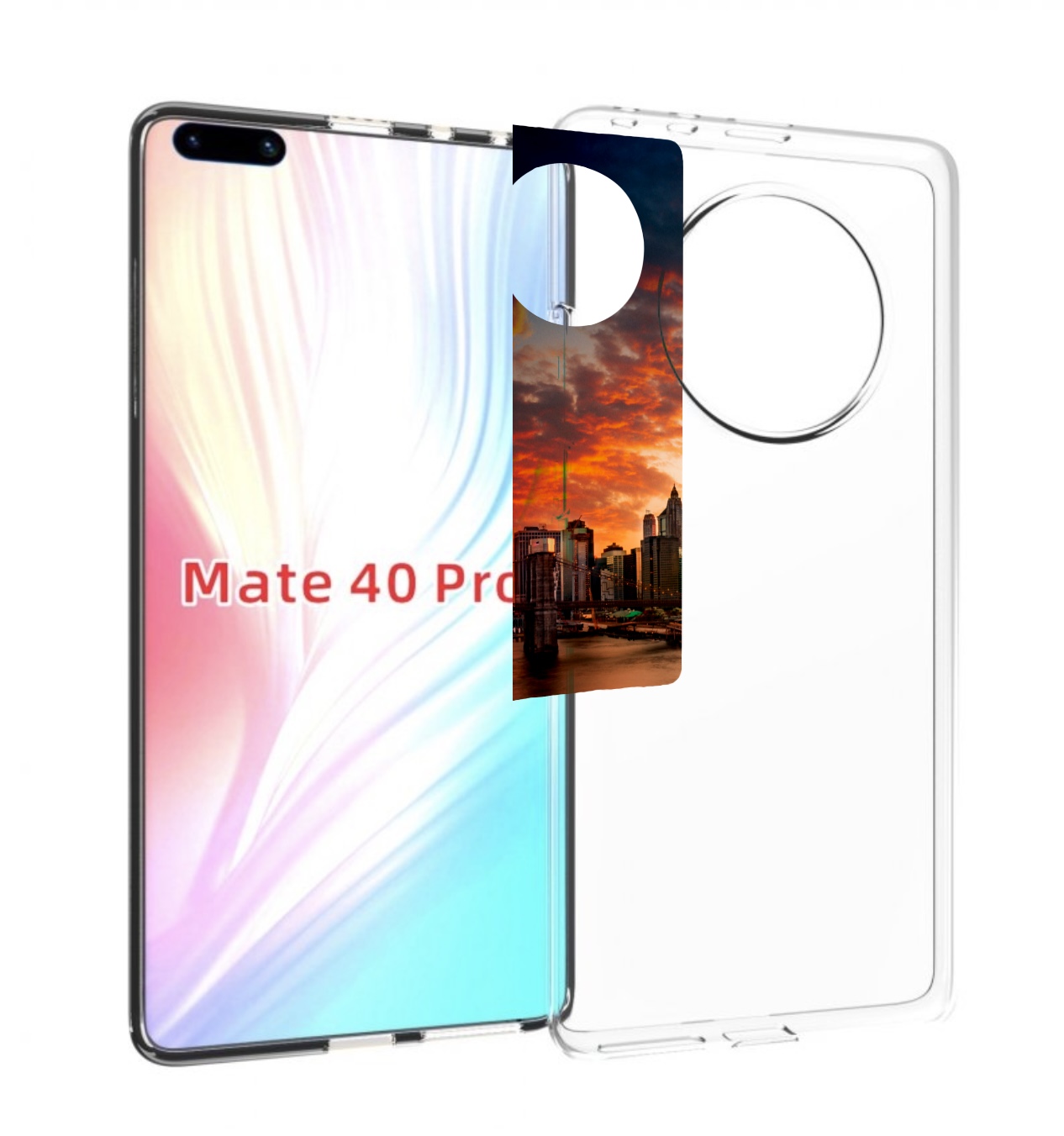

Чехол MyPads американский город фото для Huawei Mate 40 Pro (NOH-NX9), Прозрачный, Tocco
