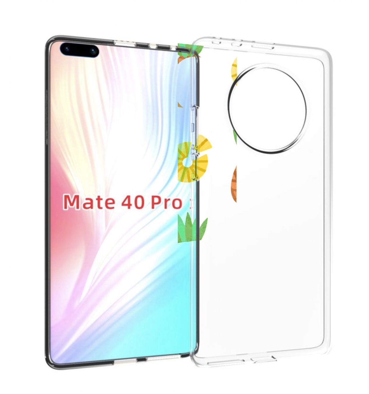 

Чехол MyPads ананасики для Huawei Mate 40 Pro (NOH-NX9), Прозрачный, Tocco