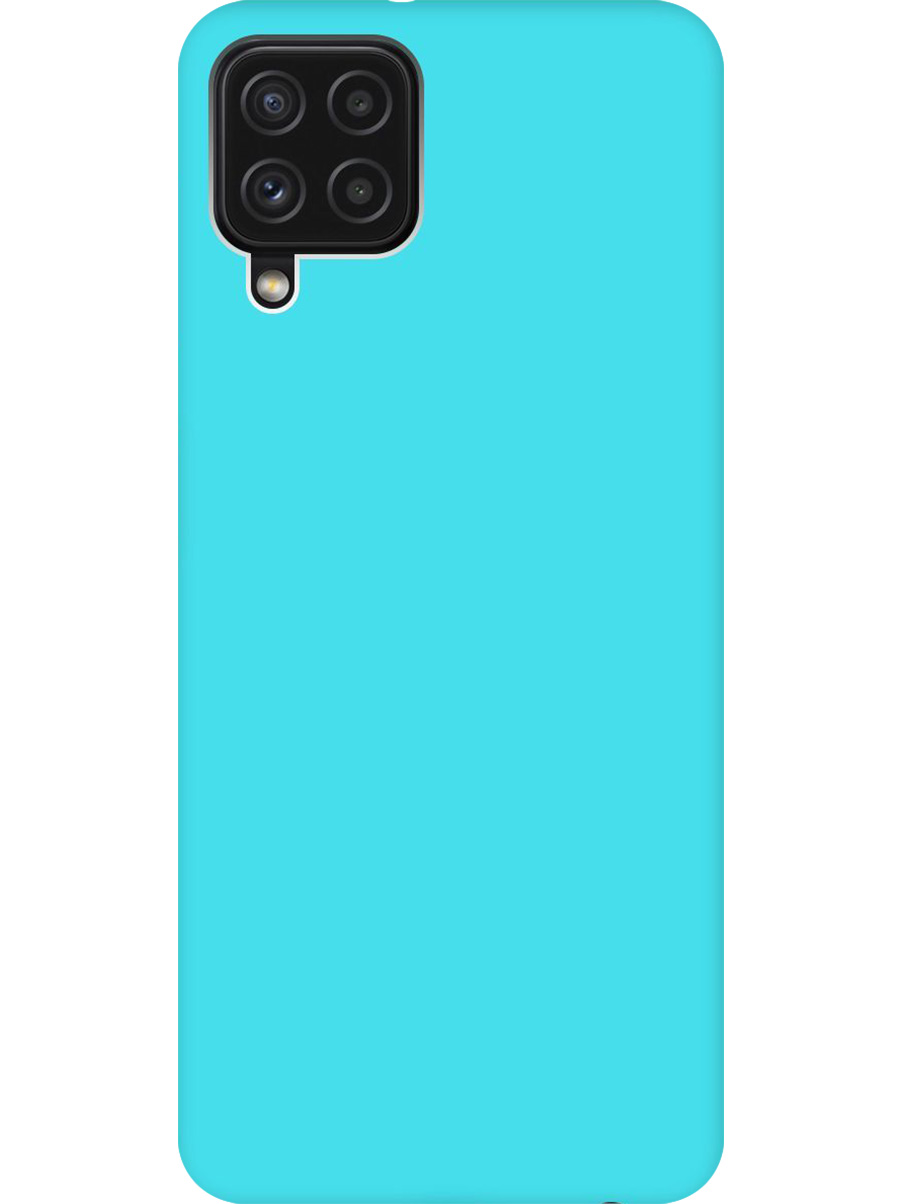 

Силиконовый чехол на Samsung Galaxy A22/M32/M22 матовый мятный, Голубой, 730829521