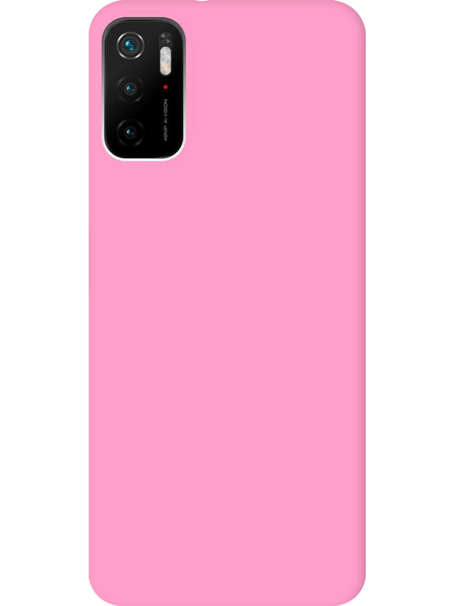 

Силиконовый чехол на Xiaomi Redmi Note 10T / Poco M3 Pro матовый розовый, 730837121