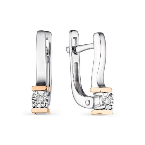 

Серьги из серебра с бриллиантом АЛЬКОР 02-1864/000Б-00, 02-1864/000Б-00