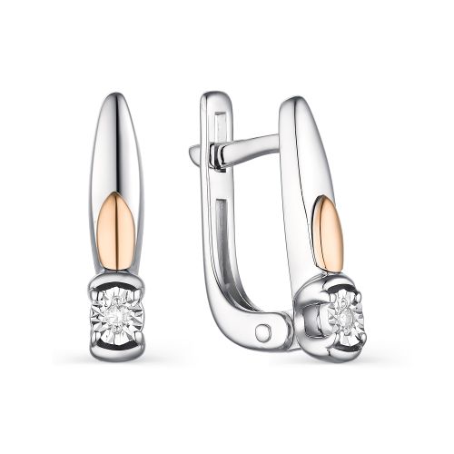 

Серьги из серебра с бриллиантом АЛЬКОР 02-1863/000Б-00, 02-1863/000Б-00