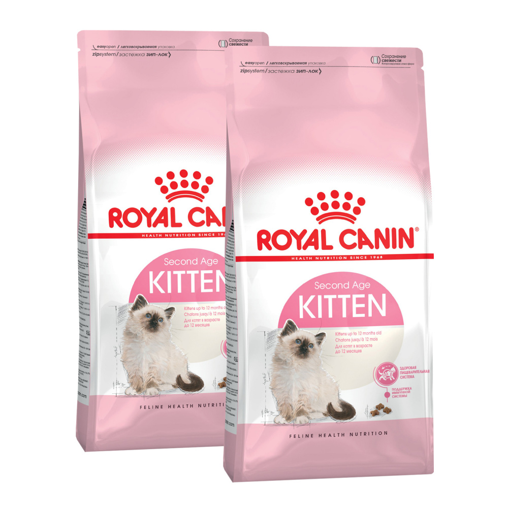 фото Сухой корм для кошек royal canin kitten, домашняя птица, 2шт по 4кг