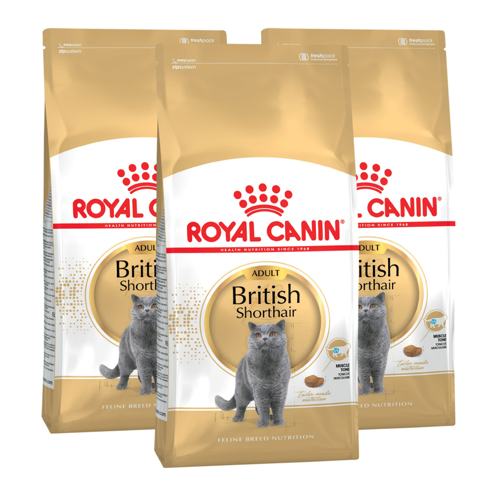фото Сухой корм для кошек royal canin british shorthair adult , домашняя птица, 3шт, 2кг