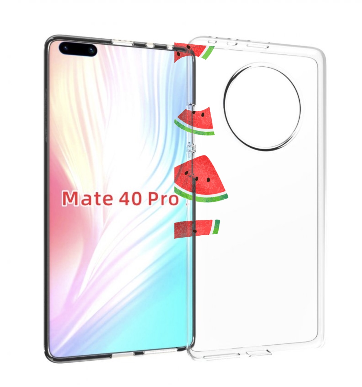 

Чехол MyPads арбузики для Huawei Mate 40 Pro (NOH-NX9), Прозрачный, Tocco