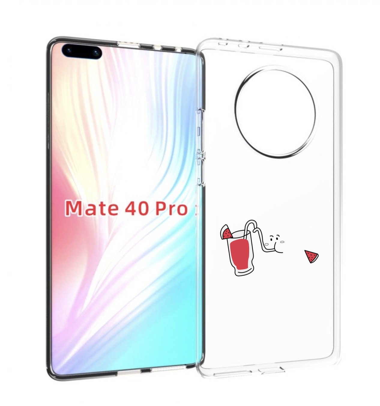 

Чехол MyPads арбузный-напиток для Huawei Mate 40 Pro (NOH-NX9), Прозрачный, Tocco