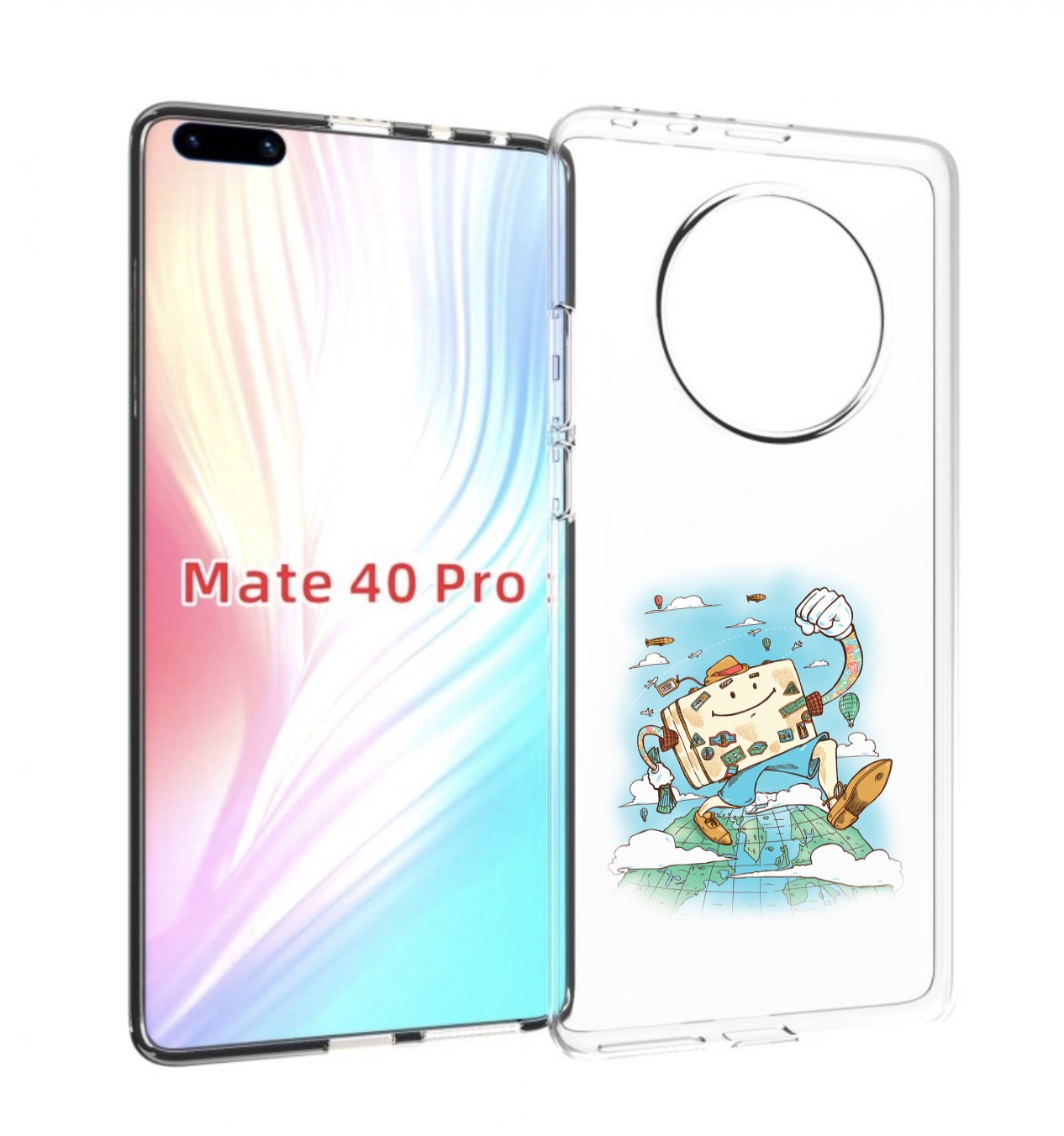 Чехол MyPads Счастливый чемодан для Huawei Mate 40 Pro (NOH-NX9)