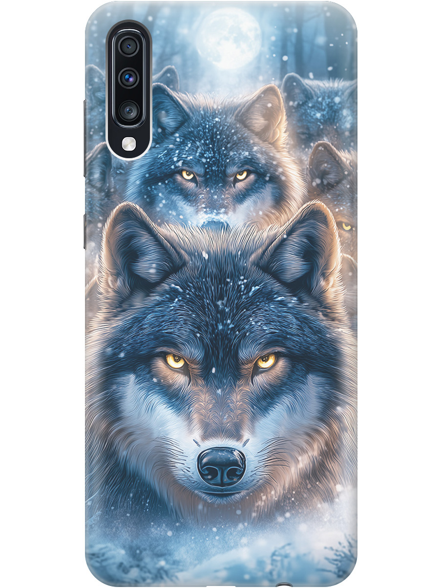 

Силиконовый чехол на Samsung Galaxy A70 / A70s с принтом "Стая волков", Прозрачный;голубой;синий;черный, 720804413