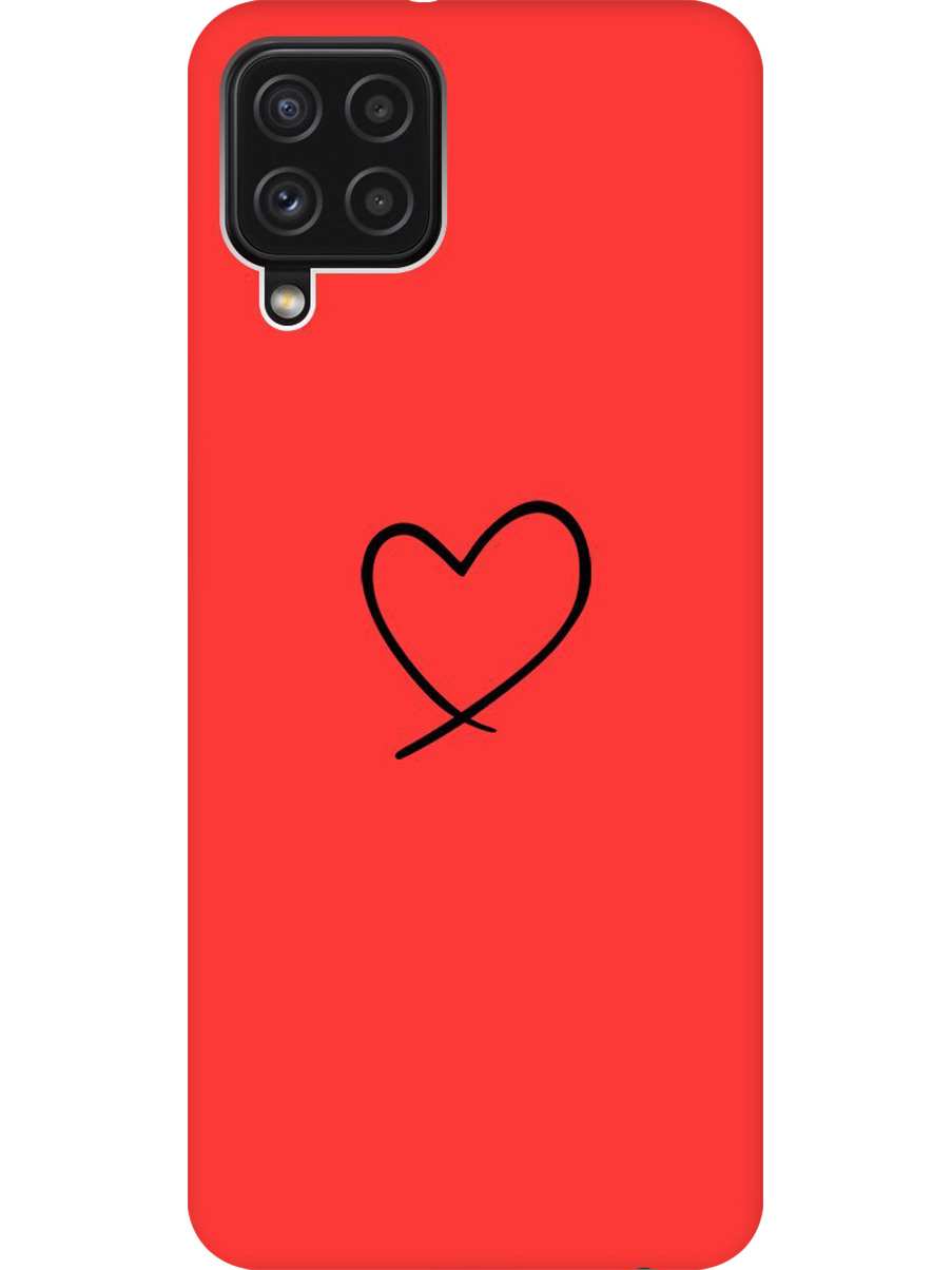 

Силиконовый чехол на Samsung Galaxy A22 / M32 / M22 с принтом "Сердце" матовый красный, Красный;прозрачный;черный, 730829572
