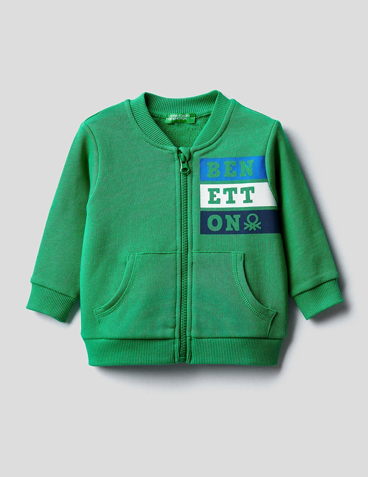 

Толстовка для мальчиков Benetton цв. зеленый р.80, 21A_3J70C5976