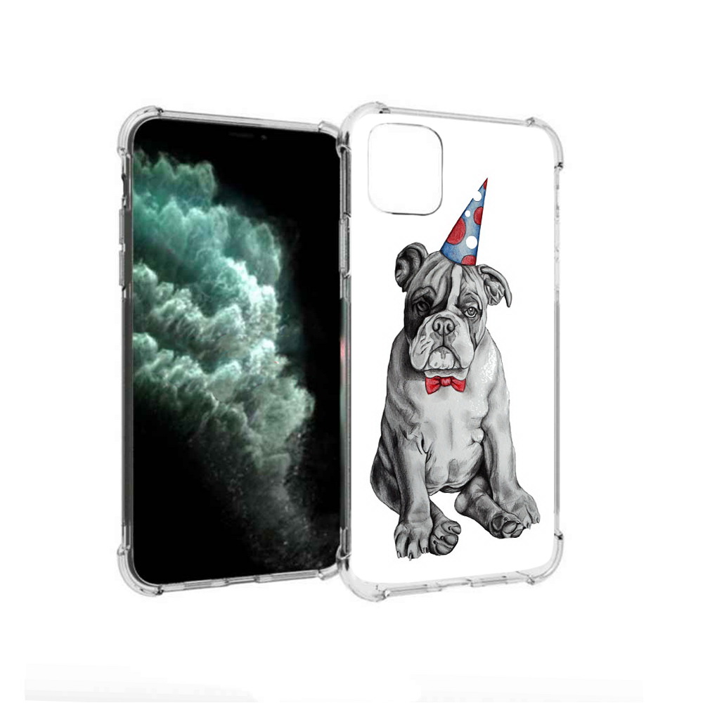 

Чехол MyPads Tocco для Apple iPhone 11 Pro Max праздничный щенок (PT142698.615.554), Прозрачный, Tocco