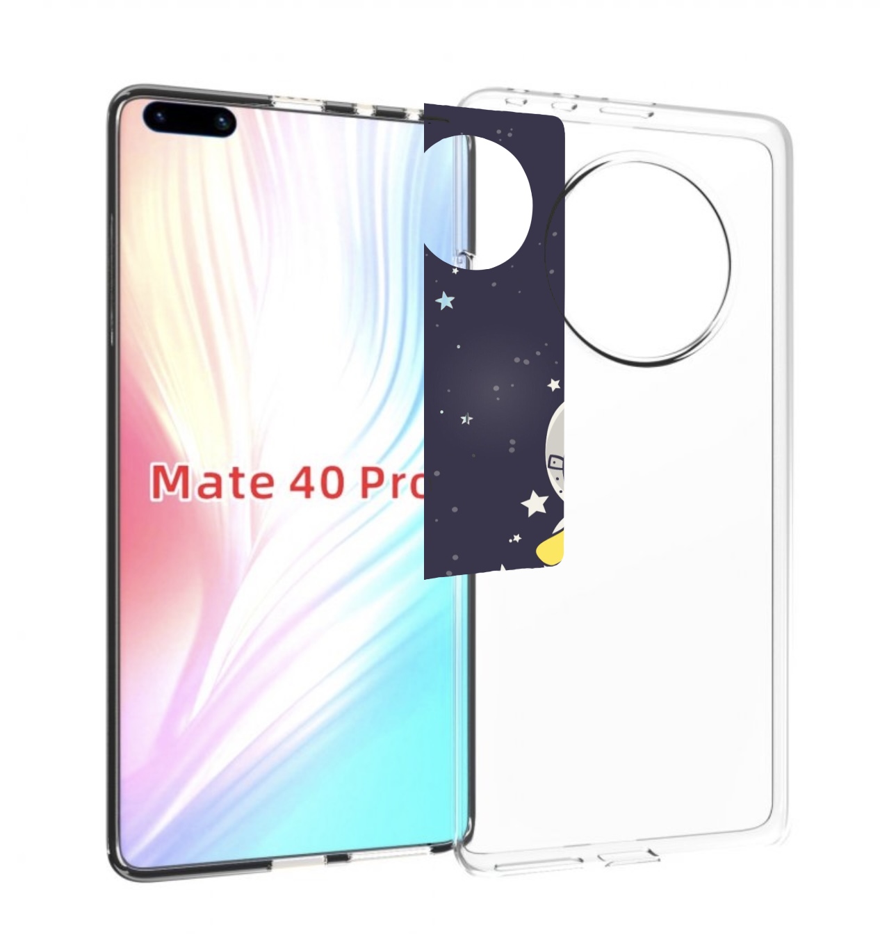 

Чехол MyPads астронавт с звездочкой для Huawei Mate 40 Pro (NOH-NX9), Прозрачный, Tocco