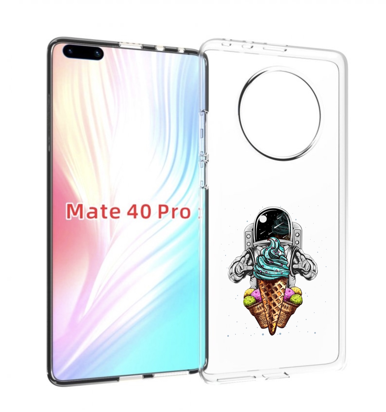 

Чехол MyPads астронавт-любит-мороженное для Huawei Mate 40 Pro (NOH-NX9), Прозрачный, Tocco