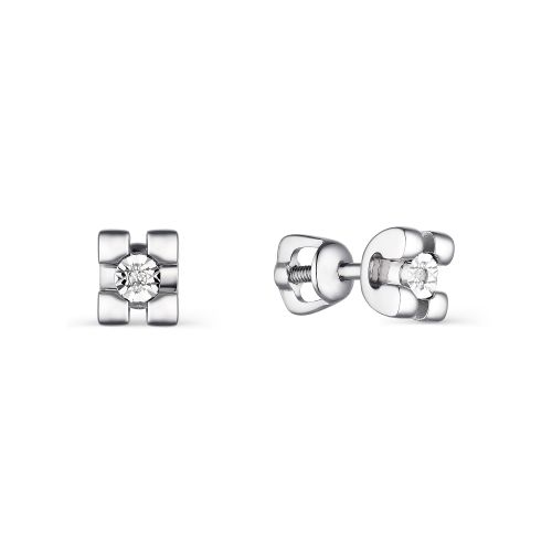 

Серьги-пусеты из серебра с бриллиантом АЛЬКОР 02-1921/000Б-00, 02-1921/000Б-00